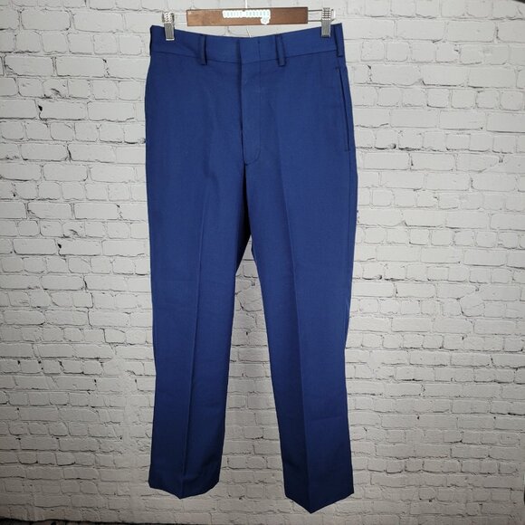 Defense Logistics Agency Marine Corps Blue Wool Blend Trousers Pants 29R (29x31) - Picture 1 of 14